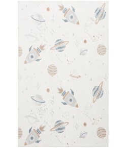 Nourison Astra Machine Washable Ivory Multicolor ASW18 6 ft. 7 in. X 9 ft. Rectangle Rug