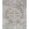 Nourison Astra Washables - Asw12 Grey Blue Area Rug 7 ft. 10 in. X 10 ft. Rectangle