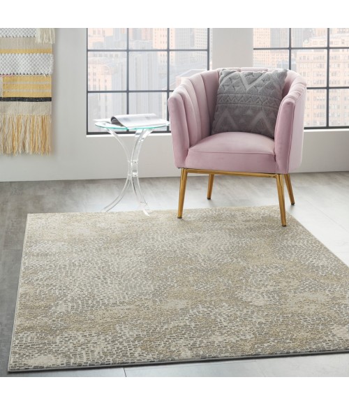 Nourison MA90 UPTOWN Area Rug Michael Amini MA90 Uptown Area Rug UPT02-Beige/Grey
