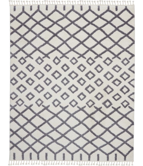 Nourison Moroccan Shag Area Rug MRS01-White