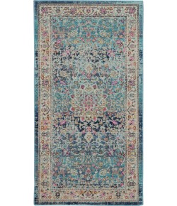 Nourison Vintage Kashan - Vka01 Blue Area Rug 2 ft. X 4 ft. Rectangle