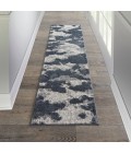 Nourison TEXTURED CONTEMPORARY Area Rug Nourison Textured Contemporary Runner Area Rug TEC01-Blue/Grey