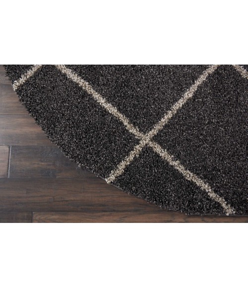 Nourison Brisbane Round Area Rug BRI03-Charcoal