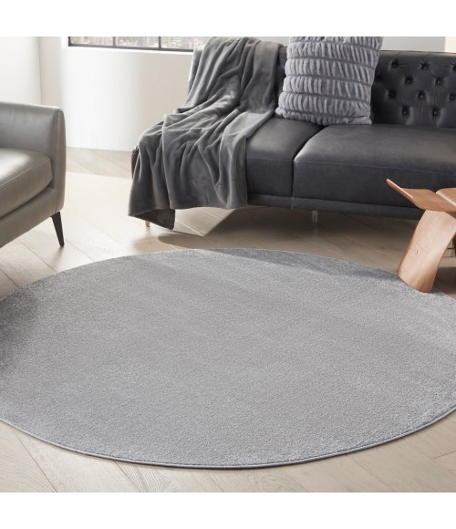 Nourison Essentials Silver Grey Area Rug NRE01-Silver Grey