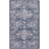 Nicole Curtis Machine Washable Series 1 Ivory Navy SR101 3 ft. X 5 ft. Rectangle Rug
