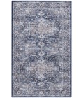 Nicole Curtis Machine Washable Series 1 Ivory Navy SR101 3 ft. X 5 ft. Rectangle Rug