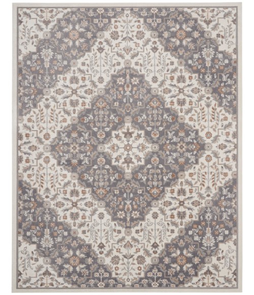 Nourison Elation Area Rug ETN08 Ivory Grey 7'10" x 9'10"