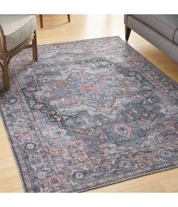 Nourison Home New Concept Washable - Sr101 Light Blue Multicolr Area Rug 6 ft. X 9 ft. Rectangle