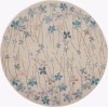 Nourison Tranquil(Traql) - Tra04 Ivory Area Rug 5 ft. 3 X Round