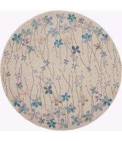 Nourison Tranquil(Traql) - Tra04 Ivory Area Rug 5 ft. 3 X Round