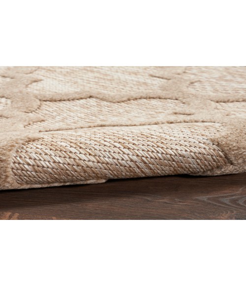 Nourison Easy Care Natural Beige NES01 2 ft. X 4 ft. Rectangle Rug