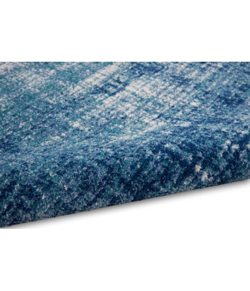 Calvin Klein River Flow Area Rug RFV02 Teal/Ivory Blue