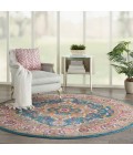 Nourison Passion Area Rug PSN20 Teal Multicolor 8' x ROUND