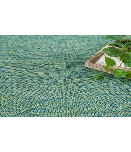 Nourison Practical Solutions Blue Green PSL01 7 ft. X 10 ft. Rectangle Rug