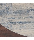 Nourison Rustic Textures Area Rug RUS10 Ivory Blue 5'3" Round