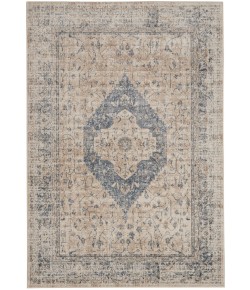 kathy ireland Home Ki25 Malta - Mai11 Ivory Blue Area Rug 5 ft. 3 X 7 ft. 7 Rectangle