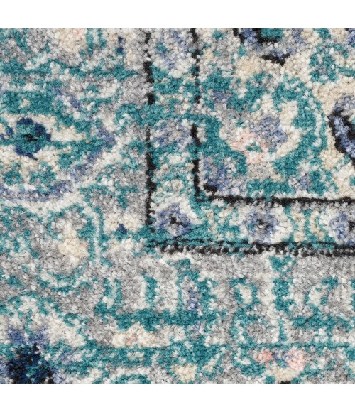 Nourison Passion Area Rug PSN03 Tur/Grey 5'3" x 7'3"