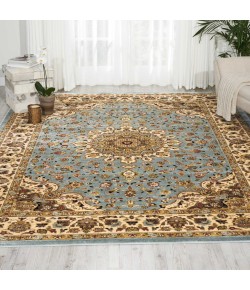Nourison Delano - Del04 Blue Area Rug 9 ft. X 12 ft. Rectangle