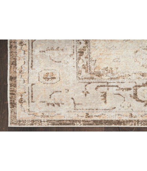 Nourison Astra Machine Washable Beige ASW11 5 ft. 3 in. X 7 ft. Rectangle Rug