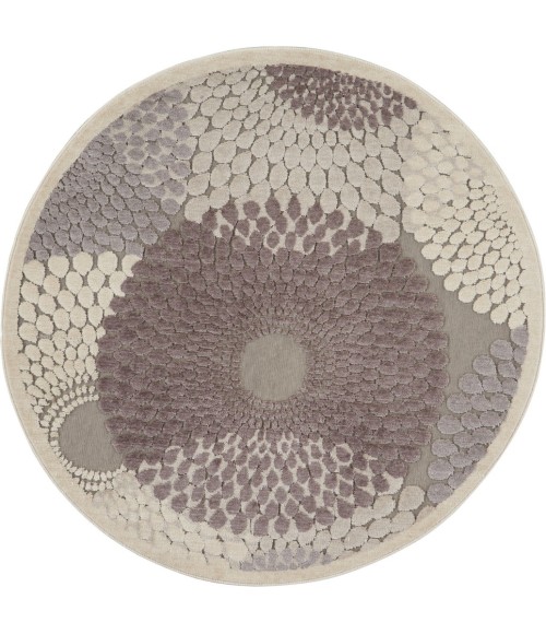 Nourison Graphic Illusions Round Area Rug GIL04-Grey
