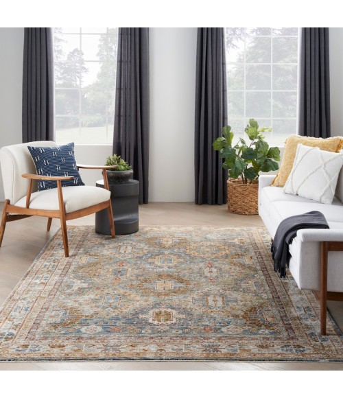 Nourison Sahar Blue SHR01 8 ft. X 10 ft. Rect. Rug