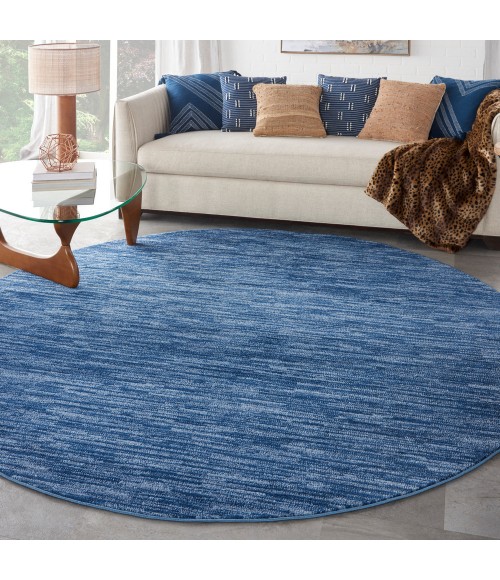 Nourison Nourison Essentials Area Rug Nourison Nourison Essentials Area Rug NRE01 Navy Blue