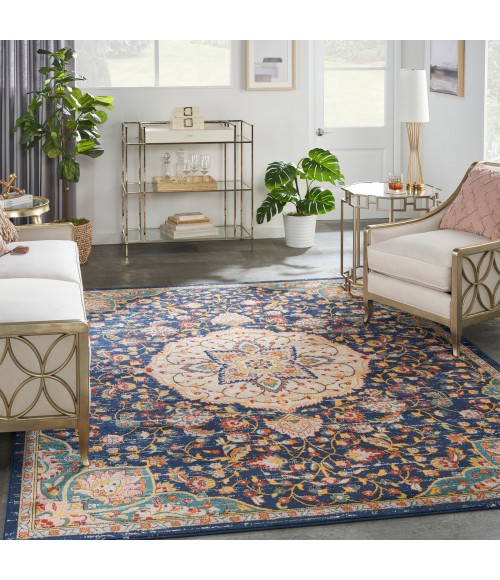 Nourison Passion Area Rug PSN22 Navy Multicolor