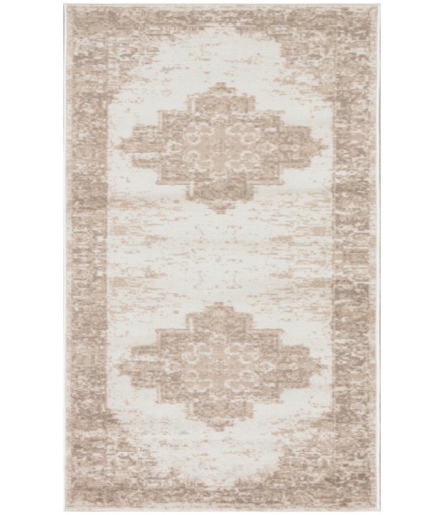 Nourison Grafix Ivory Beige GRF14 2 ft. 3 in. X 10 ft. Rectangle Rug