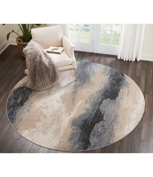 Nourison Maxell Round Area Rug MAE06-Flint