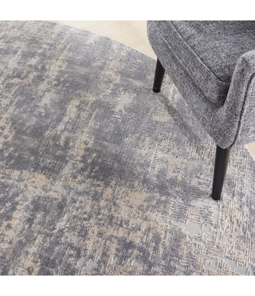 Nourison Rustic Textures Area Rug RUS01 Ivory/Silver 7'10" Round