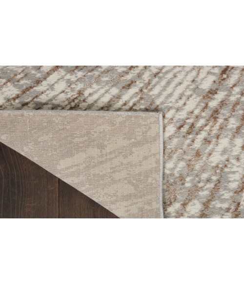 Inspire Me! Home Décor Metallic Grey Mocha MTL01 6 ft. X 9 ft. Rectangle Rug