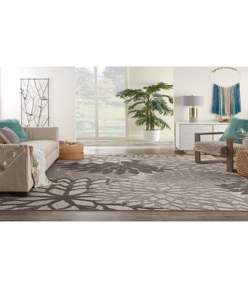 Nourison Aloha Silver Grey ALH05 9 ft. X 12 ft. Rectangle Rug
