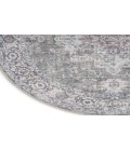 Nicole Curtis Machine Washable Series 1 Ivory Grey SR101 4 ft. Round Rug