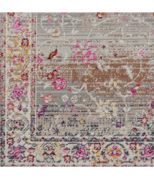Nourison Vintage Kashan Runner Area Rug VKA01-Grey