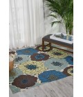 Nourison Home & Garden Square Area Rug RS021-Light Blue