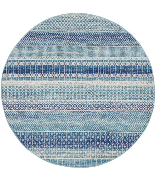 Passion Area Rug Nourison Passion Area Rug PSN26 Navy Blue 4' Round