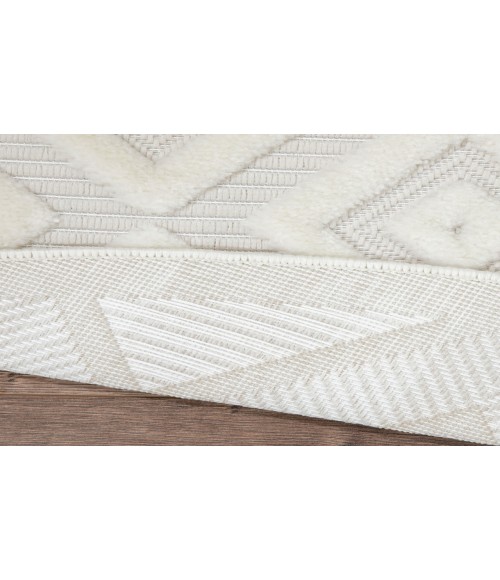 Nourison Versatile Ivory White NRV01 8 ft. Round Rug