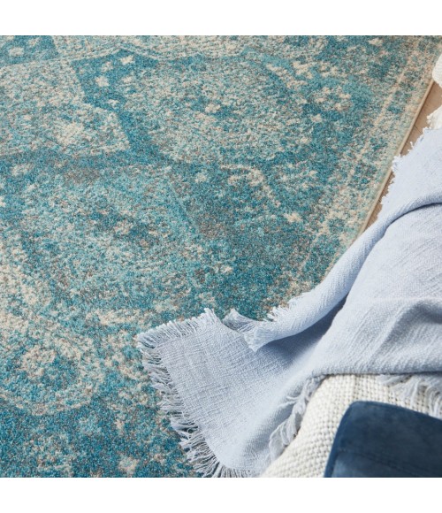 Nourison TRANQUIL Area Rug Nourison Tranquil Area Rug TRA13-Lt.Blue/Ivory
