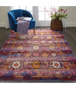 Nourison Vintage Kashan - Vka03 Red Multicolor Area Rug 5 ft. 3 X 7 ft. 10 Rectangle