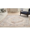 Nourison Astra Machine Washable Ivory Blue ASW13 4 ft. X 6 ft. Rectangle Rug
