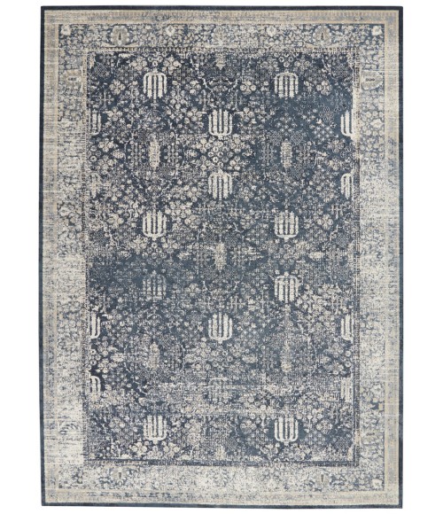 Nourison MALTA Area Rug kathy ireland Home Malta Area Rug MAI12-Navy/Ivory
