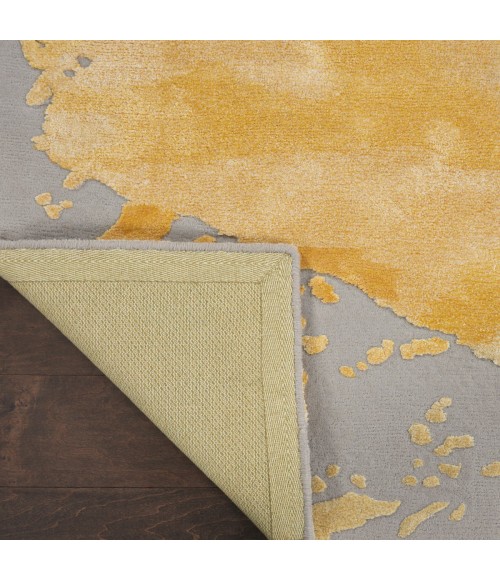Nourison Prismatic Area Rug PRS19 Grey/Gold 8'6" x 11'6"
