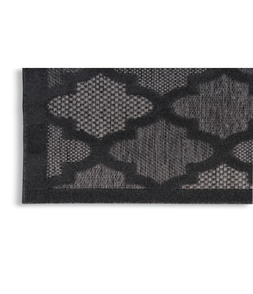 Nourison Easy Care Charcoal Black NES01 9 ft. Square Rug