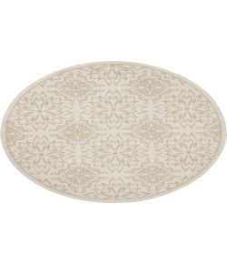 Nourison Home Jubilant JUB06 Ivory Beige 5 ft. 3 in. Round Area Rug