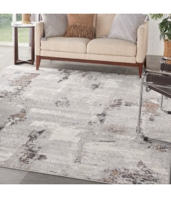 Nourison Elation - Etn06 Grey Ivory Area Rug 9 ft. X 12 ft. Rectangle
