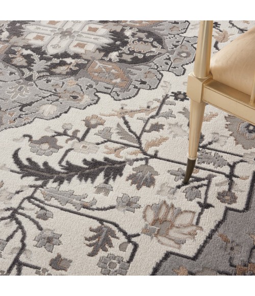 Nourison Elation Area Rug ETN09 Ivory Grey 9' x 12'