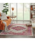 Nourison Passion Area Rug PSN03-Ivory/Fuchsia