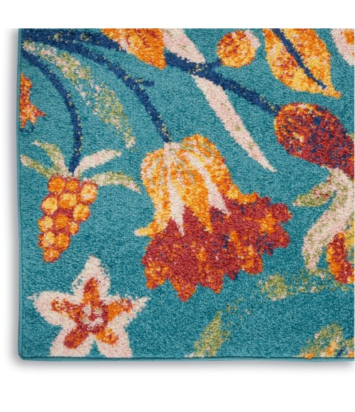 Nourison Allur Area Rug ALR09-Turquoise Multicolor