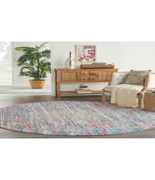 Nourison Passion Ivory Multicolor PSN36 10 ft. Round Rug