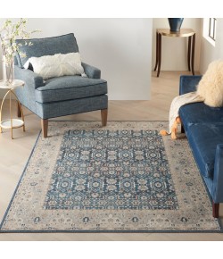 Kathy Ireland Ki25 Malta - Mai14 Blue Grey Area Rug 3 ft. 11 X 5 ft. 7 Rectangle